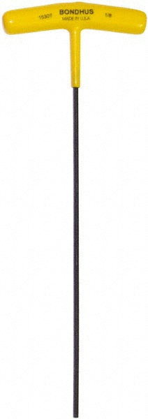 Bondhus 15307 Hex Key 1/8" Hex, Hex End, T-Handle Cushion Grip