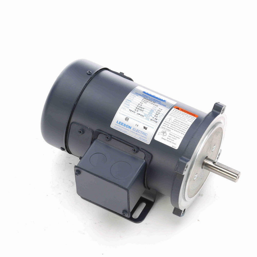 Leeson 098002.00 DC Motor TEFC Enclosure, 1/4 hp, 1,750 Nameplate RPM