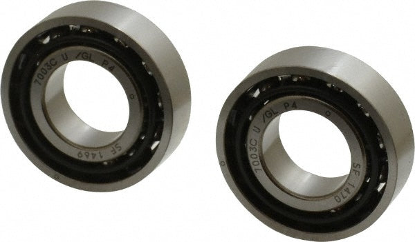 Nachi 7003 CYDU P4 Angular Contact Ball Bearing 17 mm Bore Dia, 35 mm OD, 10 mm OAW, Without Flange
