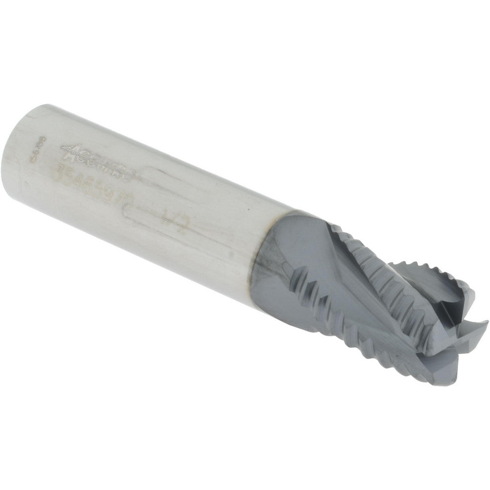 Accupro 35465970 Square End Mill 1/2'' Dia, 5/8'' LOC, 1/2'' Shank Dia, 2-1/2'' OAL, 4 Flutes, Solid Carbide