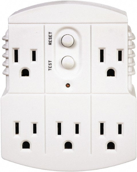Tower 30440003 5 Outlets, 125 Volt, 15 Amp, White, GFCI 5b Outlet Adapter