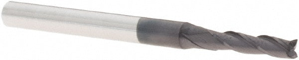 Accupro 36099992 Square End Mill 3/32'' Dia, 3/8'' LOC, 1/8'' Shank Dia, 1-1/2'' OAL, 3 Flutes, Solid Carbide