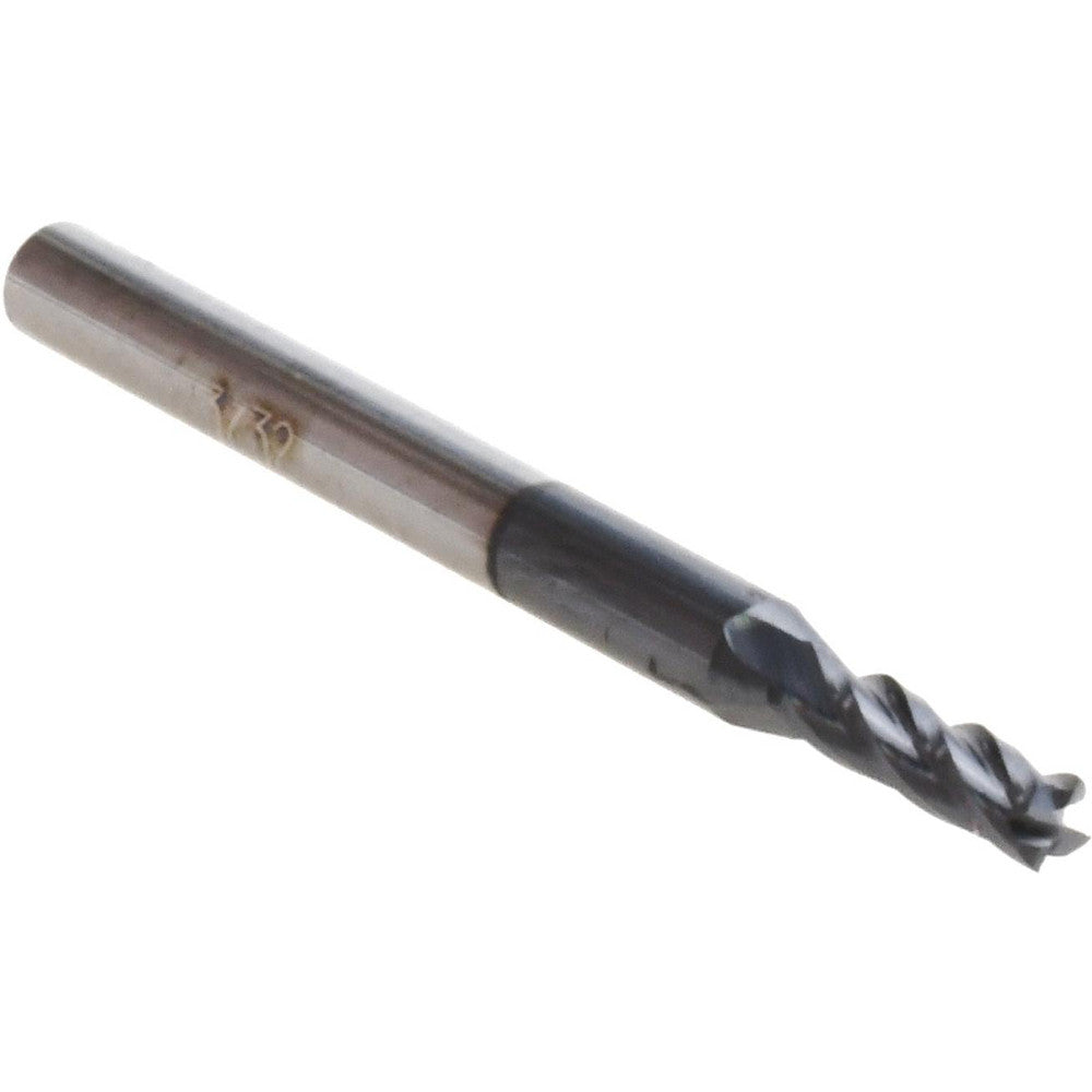 Accupro 36100170 Square End Mill 3/32'' Dia, 5/16'' LOC, 1/8'' Shank Dia, 1-1/2'' OAL, 4 Flutes, Solid Carbide