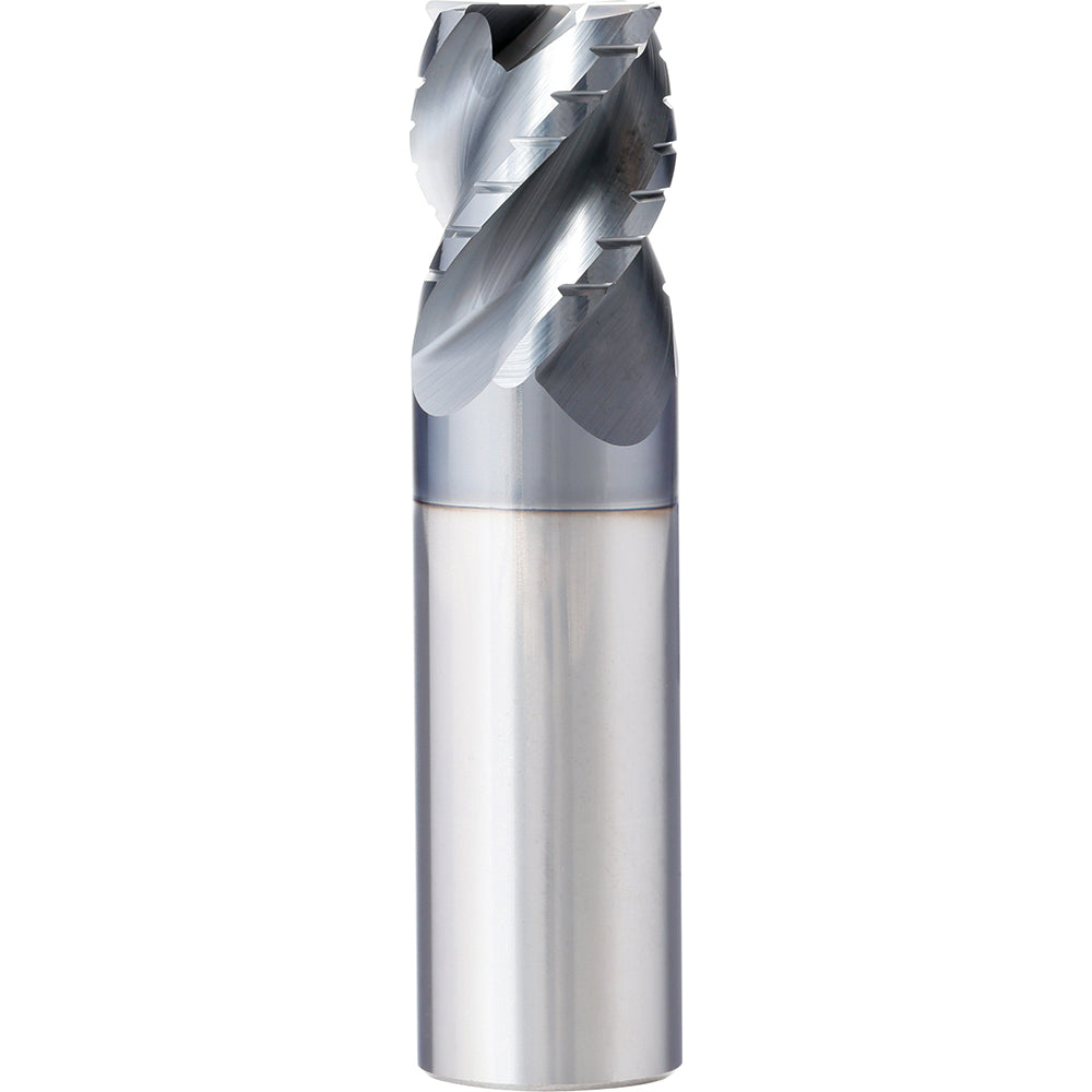 Supermill 5253180 Roughing End Mill 1/2" Dia, 4 Flutes, 0.03" Corner Radius, Chipbreaker, Solid Carbide
