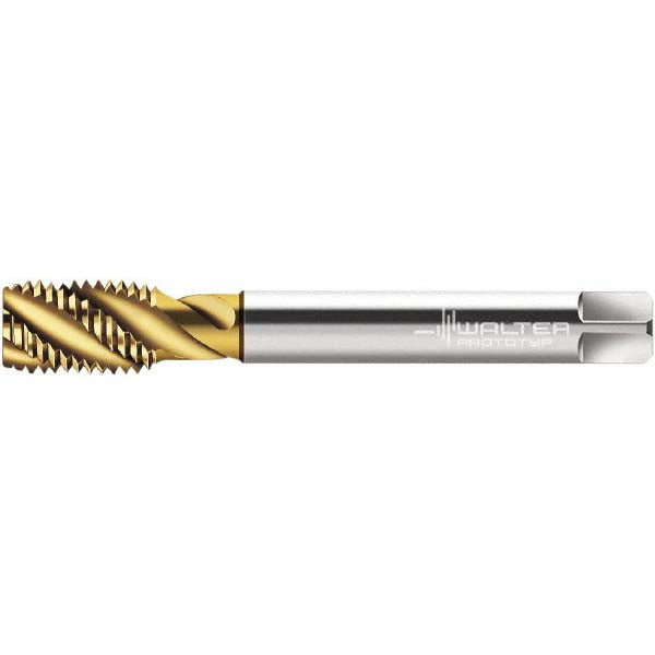 Walter-Prototyp 7606559 Spiral Flute Tap 1/2-13 UNC, 3 Flutes, Semi-Bottoming, 2B Class of Fit, High Speed Steel, TIN Coated