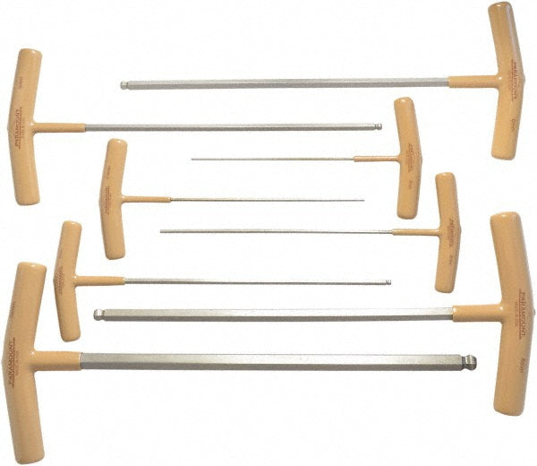 Paramount PAR34187 8 Piece T-Handle Cushion Grip Ball End Hex Key Set