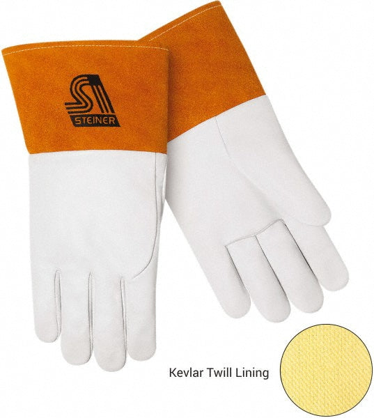 Steiner 0224K-X Welding Gloves Size X-Large, Goatskin Leather, for General Purpose