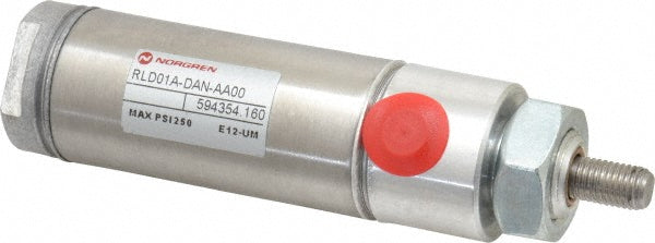 Norgren RP106X1.000-DAN Double Acting Rodless Air Cylinder 1-1/16" Bore, 1" Stroke, 250 psi Max, 1/8 NPTF Port, Double End Mount