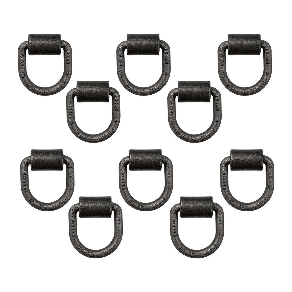 Buyers Products B38WPKGD10 D-Rings Type Bracket Weld-On Ring Material Forged Carbon Steel Weight Capacity (Lb.) 4080.00 Ring External Height (Decimal Inch) 3.50 Ring Internal Height (Decimal Inch) 2.50 Ring External Width 3.3800 (Decimal Inch)
