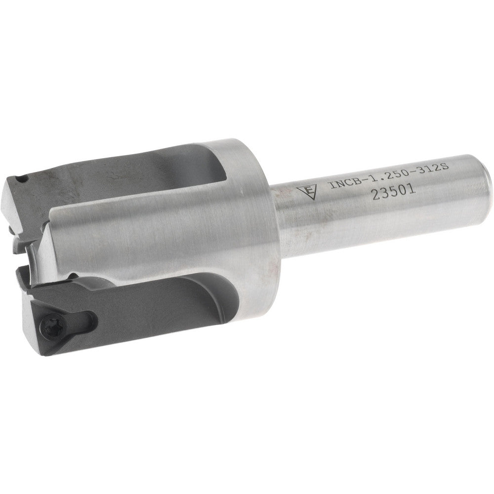 Everede Tool 01239 1-1/4" Diam, 1/2" Shank Diam, 3 Insert Indexable Counterbore