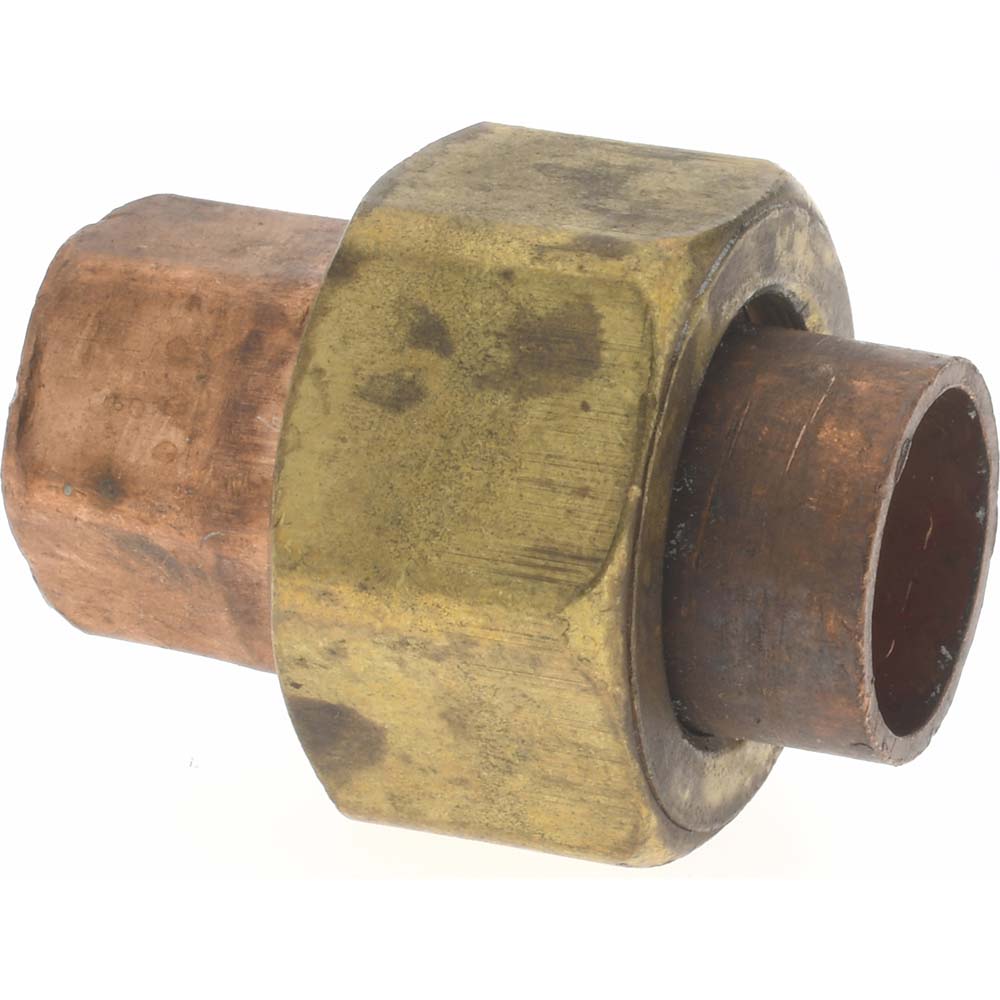 Mueller Industries W 08002 Wrot Copper Pipe Union 3/8" Fitting, C x C, Solder Joint