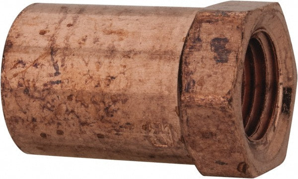 Mueller Industries W 01233 Wrot Copper Pipe Adapter 1/2" x 1/4" Fitting, C x F, Solder Joint