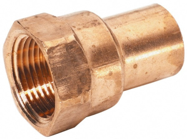 Mueller Industries W 01546 Wrot Copper Pipe Adapter 3/4" Fitting, FTG x F, Solder Joint