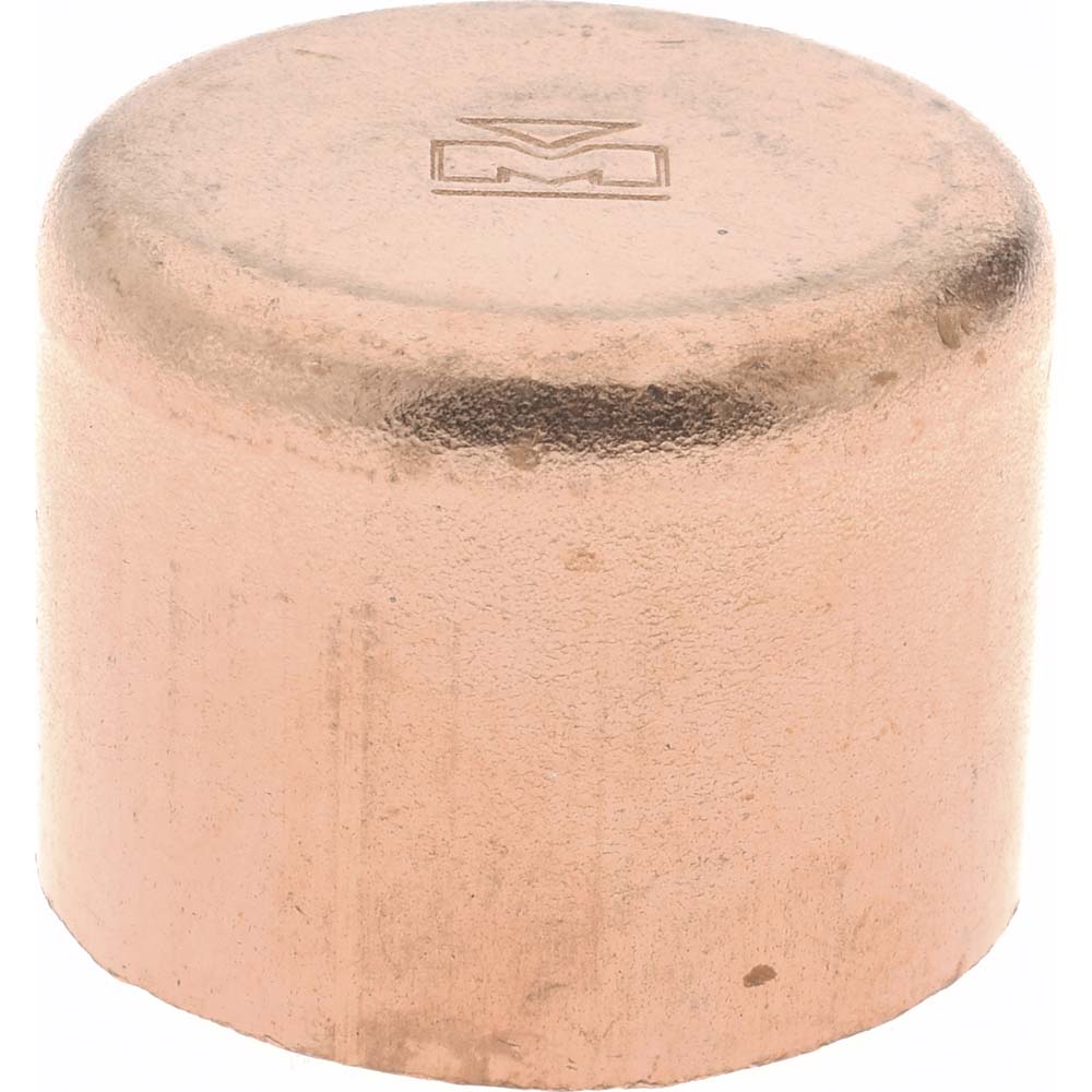 Mueller Industries W 07012 Wrot Copper Pipe End Cap 1-1/4" Fitting, C, Solder Joint
