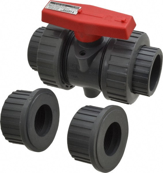 Legend Valve 201-207 1-1/2" Pipe, Full Port, PVC True Union Design Ball Valve