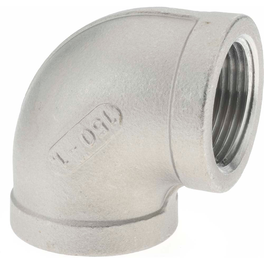 Merit Brass K401-16 Pipe 90 deg Elbow 1", 304 Stainless Steel