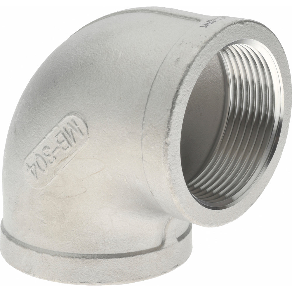 Merit Brass K401-24 Pipe 90 deg Elbow 1-1/2", 304 Stainless Steel