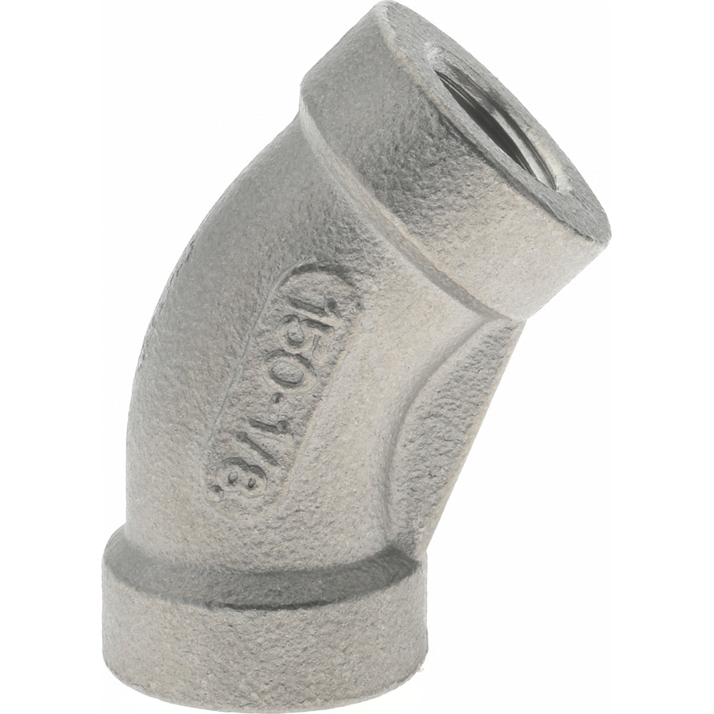 Merit Brass K402-02 Pipe 45 deg Elbow 1/8", 304 Stainless Steel