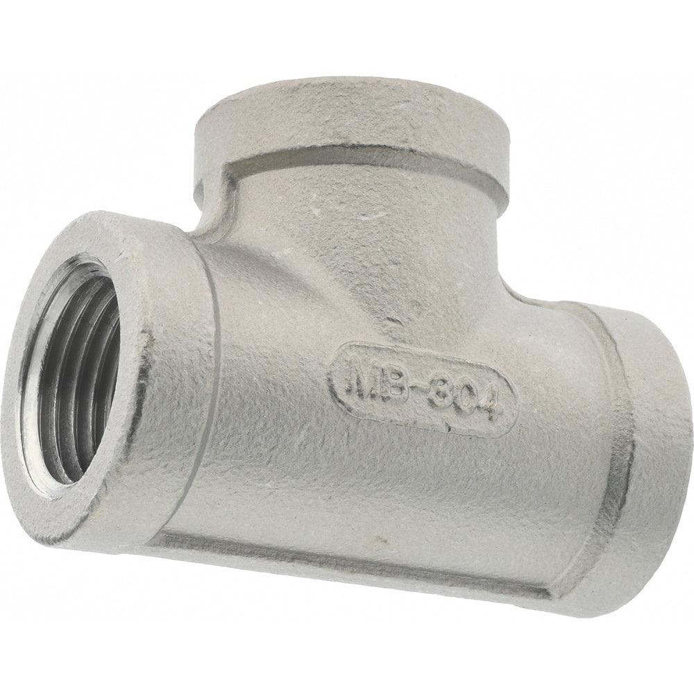 Merit Brass K406-08 Pipe Tee 1/2", 304 Stainless Steel