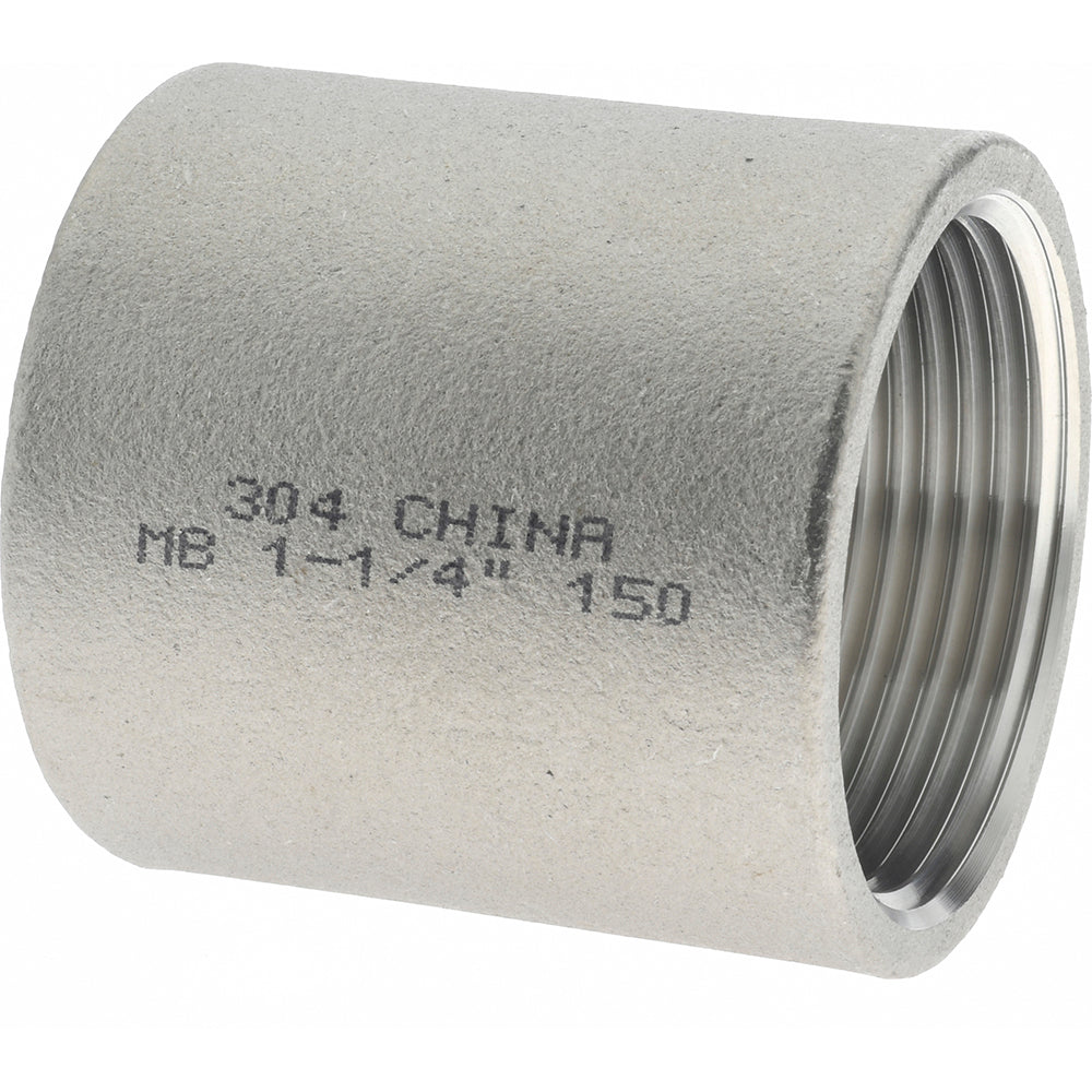 Merit Brass K411-20 Pipe Coupling 1-1/4", 304 Stainless Steel