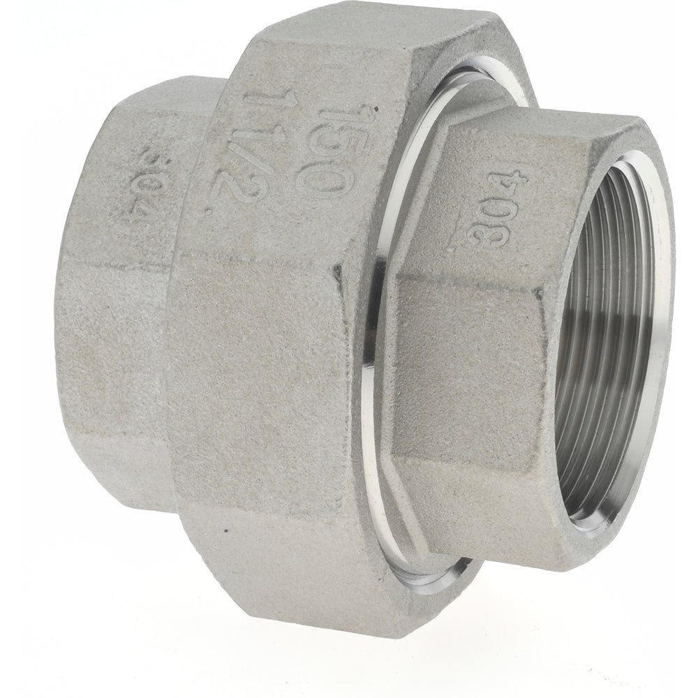 Merit Brass K487-24 Pipe Union 1-1/2", 304 Stainless Steel
