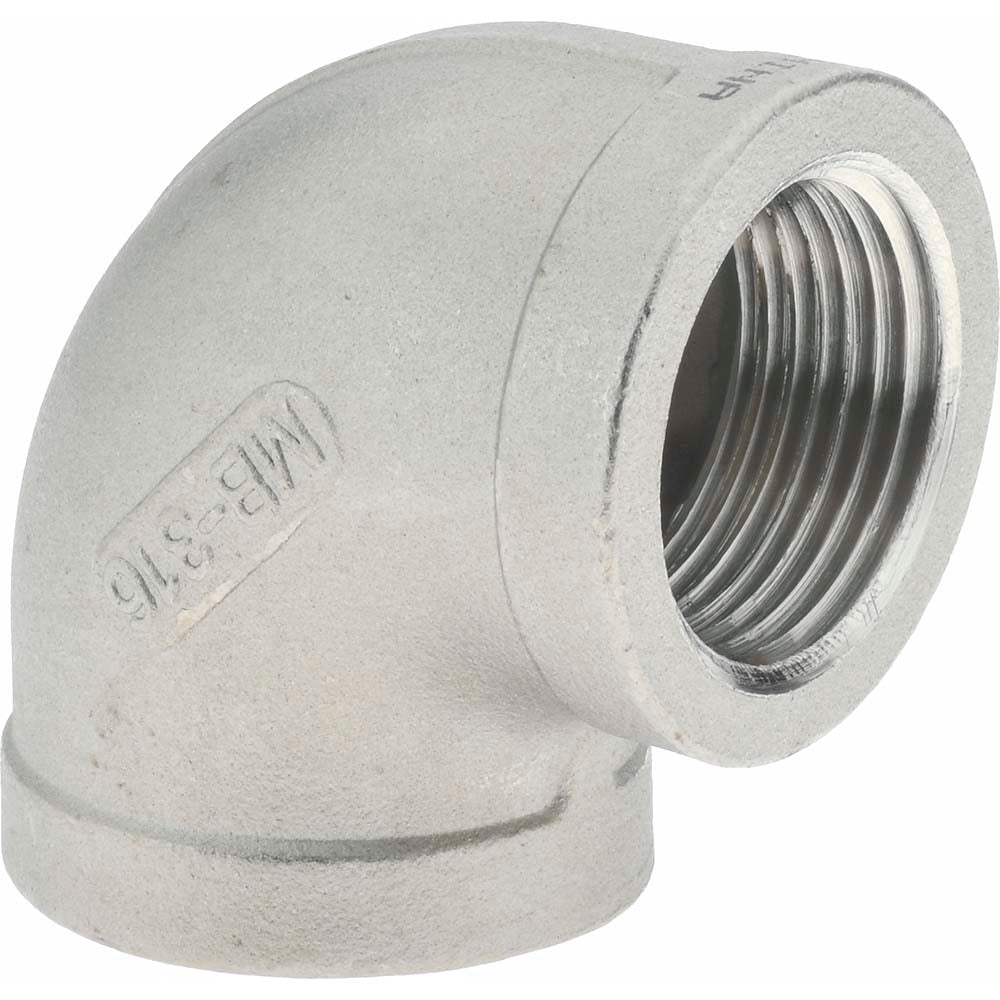 Merit Brass K601-16 Pipe 90 deg Elbow 1", 316 Stainless Steel