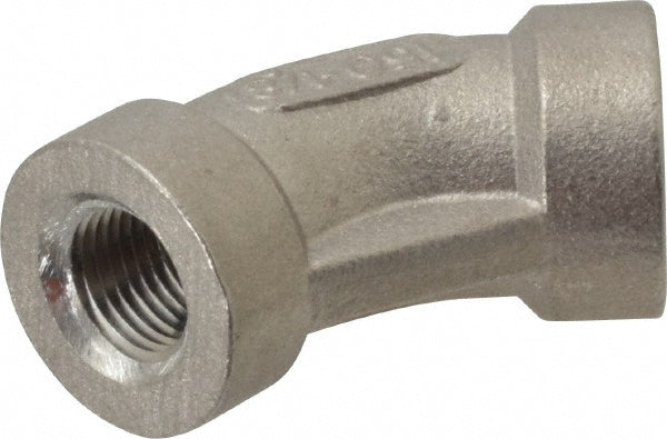 Merit Brass K602-02 Pipe 45 deg Elbow 1/8", 316 Stainless Steel