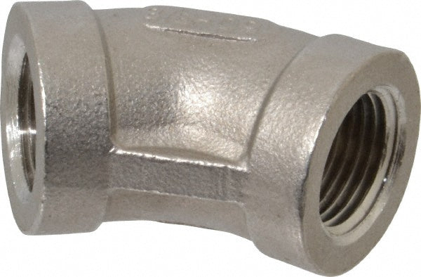 Merit Brass K602-06 Pipe 45 deg Elbow 3/8", 316 Stainless Steel