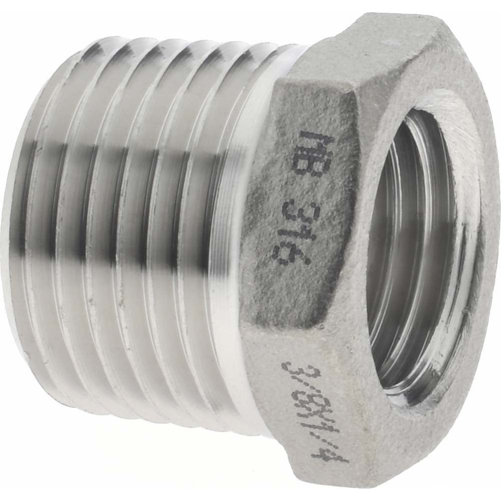 Merit Brass K614-0604 Pipe Bushing 3/8 x 1/4", 316 Stainless Steel