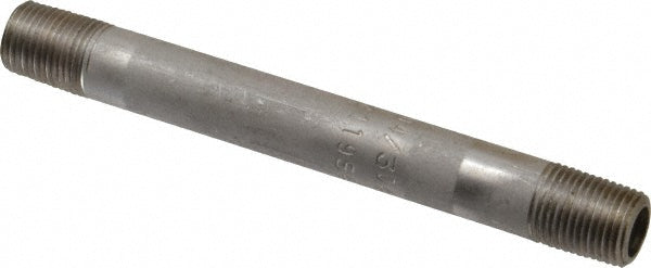 Merit Brass 4002-350 Stainless Steel Pipe Nipple 1/8" Pipe, Grade 304 & 304L