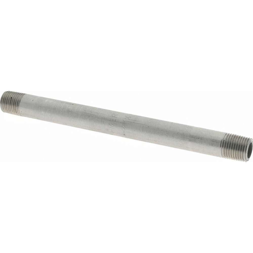 Merit Brass 4002-450 Stainless Steel Pipe Nipple 1/8" Pipe, Grade 304 & 304L