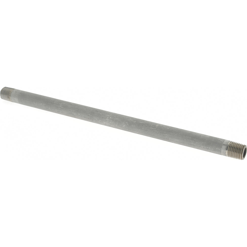Merit Brass 4004-1000 Stainless Steel Pipe Nipple 1/4" Pipe, Grade 304 & 304L