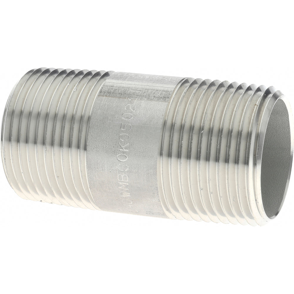 Merit Brass 4016-250 Stainless Steel Pipe Nipple 1" Pipe, Grade 304 & 304L