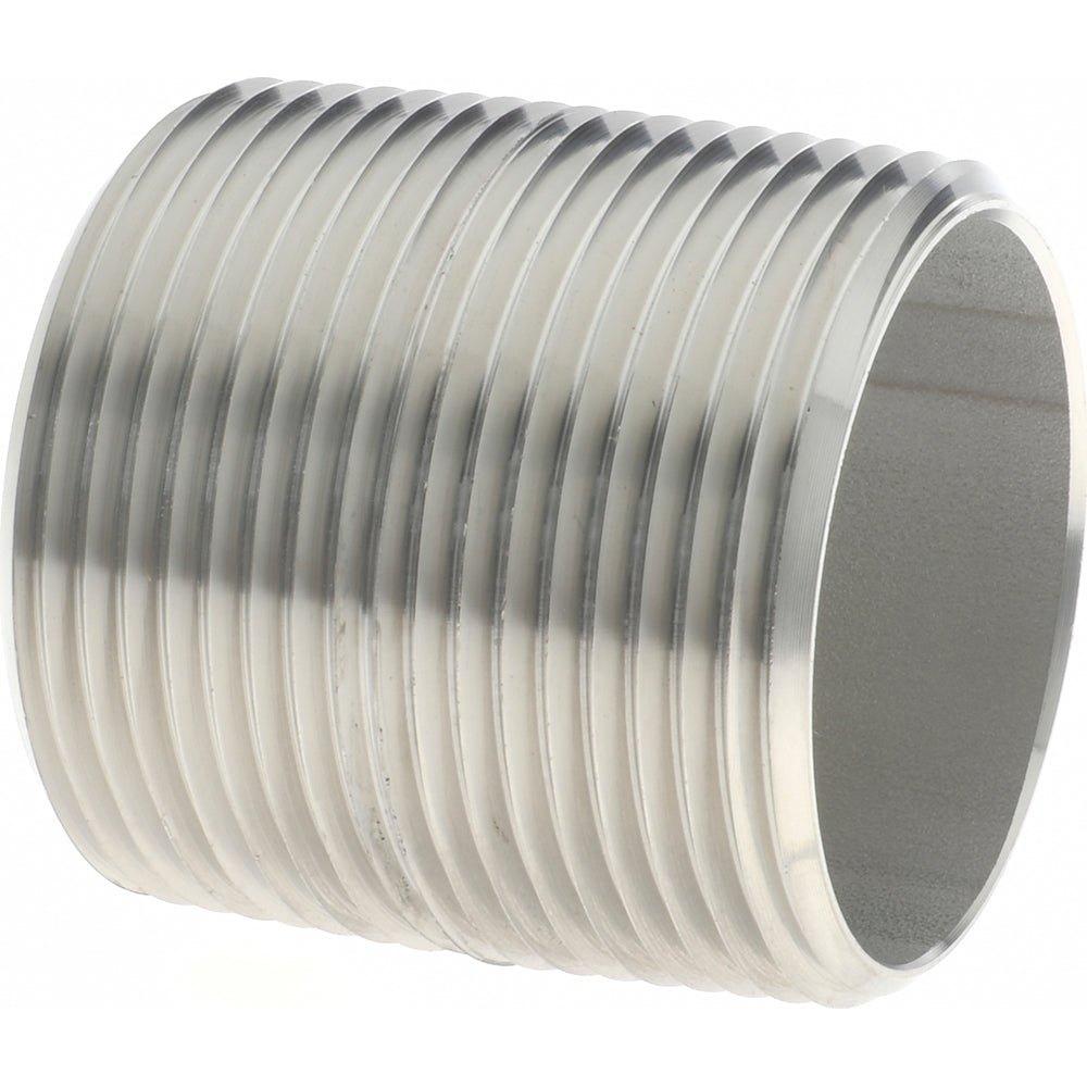 Merit Brass 4020-001 Stainless Steel Pipe Nipple 1-1/4" Pipe, Grade 304 & 304L