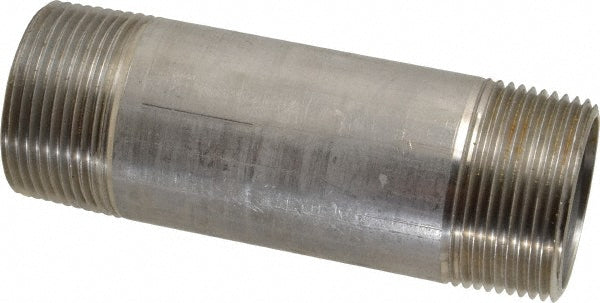Merit Brass 4020-450 Stainless Steel Pipe Nipple 1-1/4" Pipe, Grade 304 & 304L
