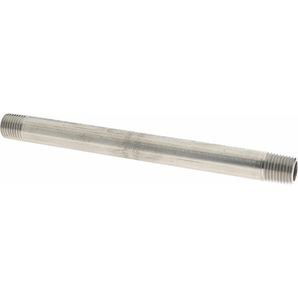 Merit Brass 6004-600 Stainless Steel Pipe Nipple 1/4" Pipe, Grade 316 & 316L