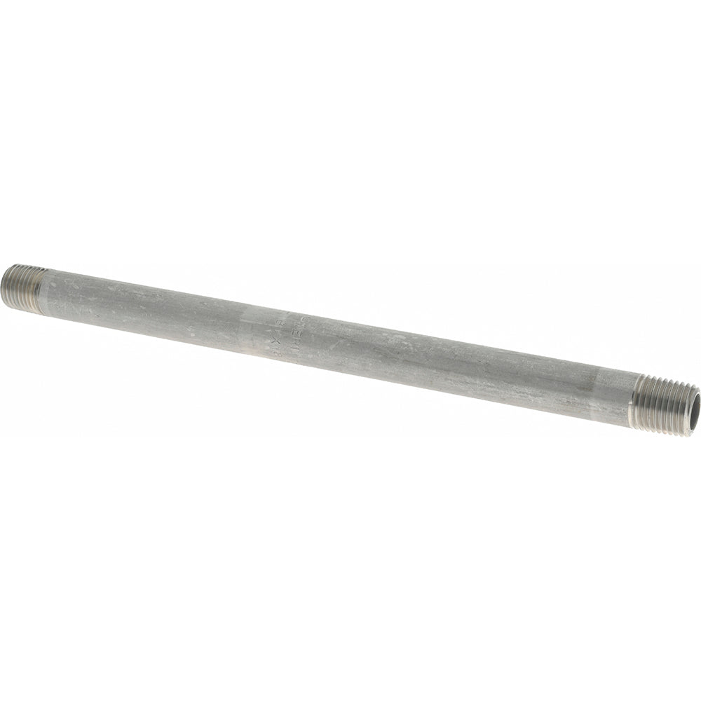 Merit Brass 6004-800 Stainless Steel Pipe Nipple 1/4" Pipe, Grade 316 & 316L