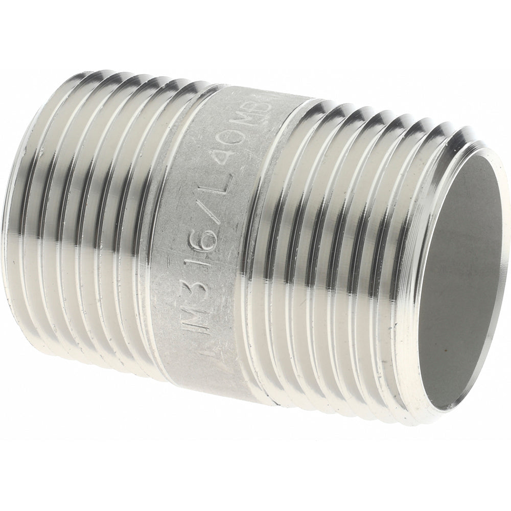 Merit Brass 6012-150 Stainless Steel Pipe Nipple 3/4" Pipe, Grade 316 & 316L