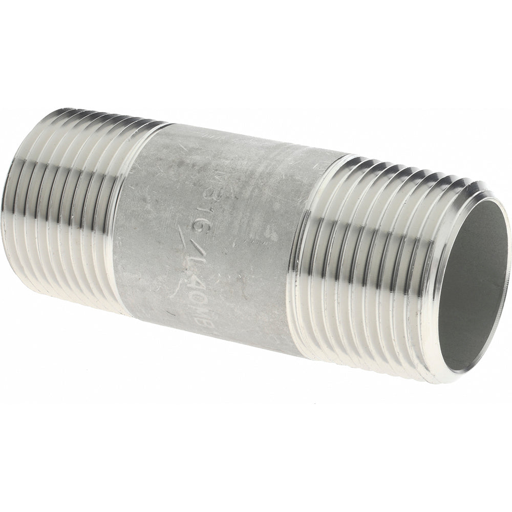 Merit Brass 6012-250 Stainless Steel Pipe Nipple 3/4" Pipe, Grade 316 & 316L