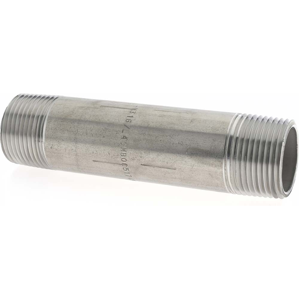 Merit Brass 6016-500 Stainless Steel Pipe Nipple 1" Pipe, Grade 316 & 316L