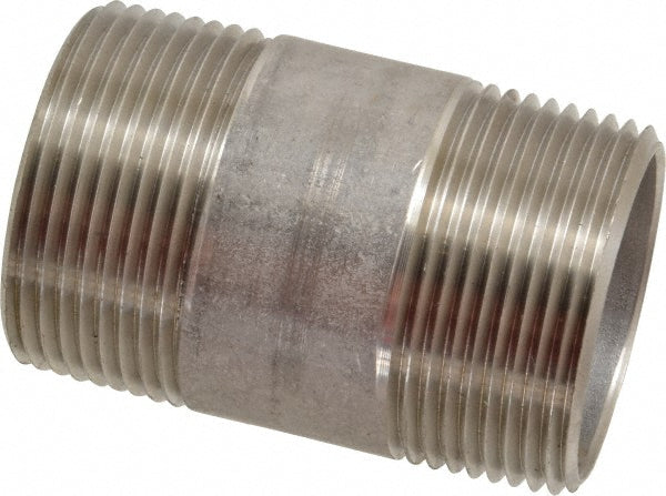 Merit Brass 6020-250 Stainless Steel Pipe Nipple 1-1/4" Pipe, Grade 316 & 316L