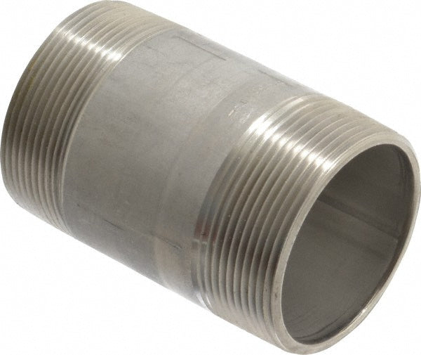 Merit Brass 6032-350 Stainless Steel Pipe Nipple 2" Pipe, Grade 316 & 316L