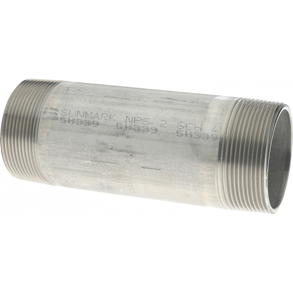 Merit Brass 6032-600 Stainless Steel Pipe Nipple 2" Pipe, Grade 316 & 316L
