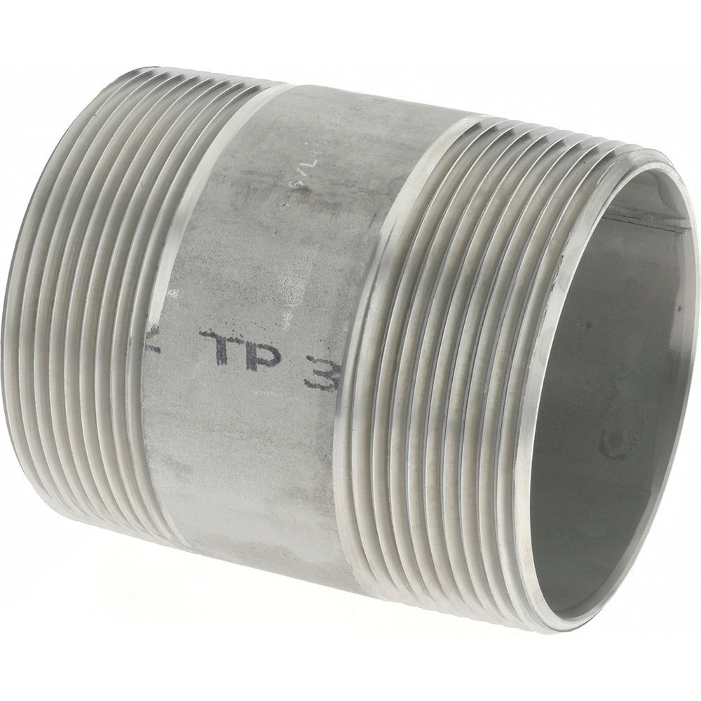 Merit Brass 6048-400 Stainless Steel Pipe Nipple 3" Pipe, Grade 316 & 316L