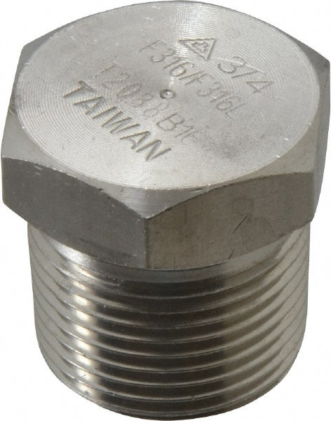 Merit Brass 3617HD-12 Pipe Hex Plug 3/4", 316 & 316L Stainless Steel