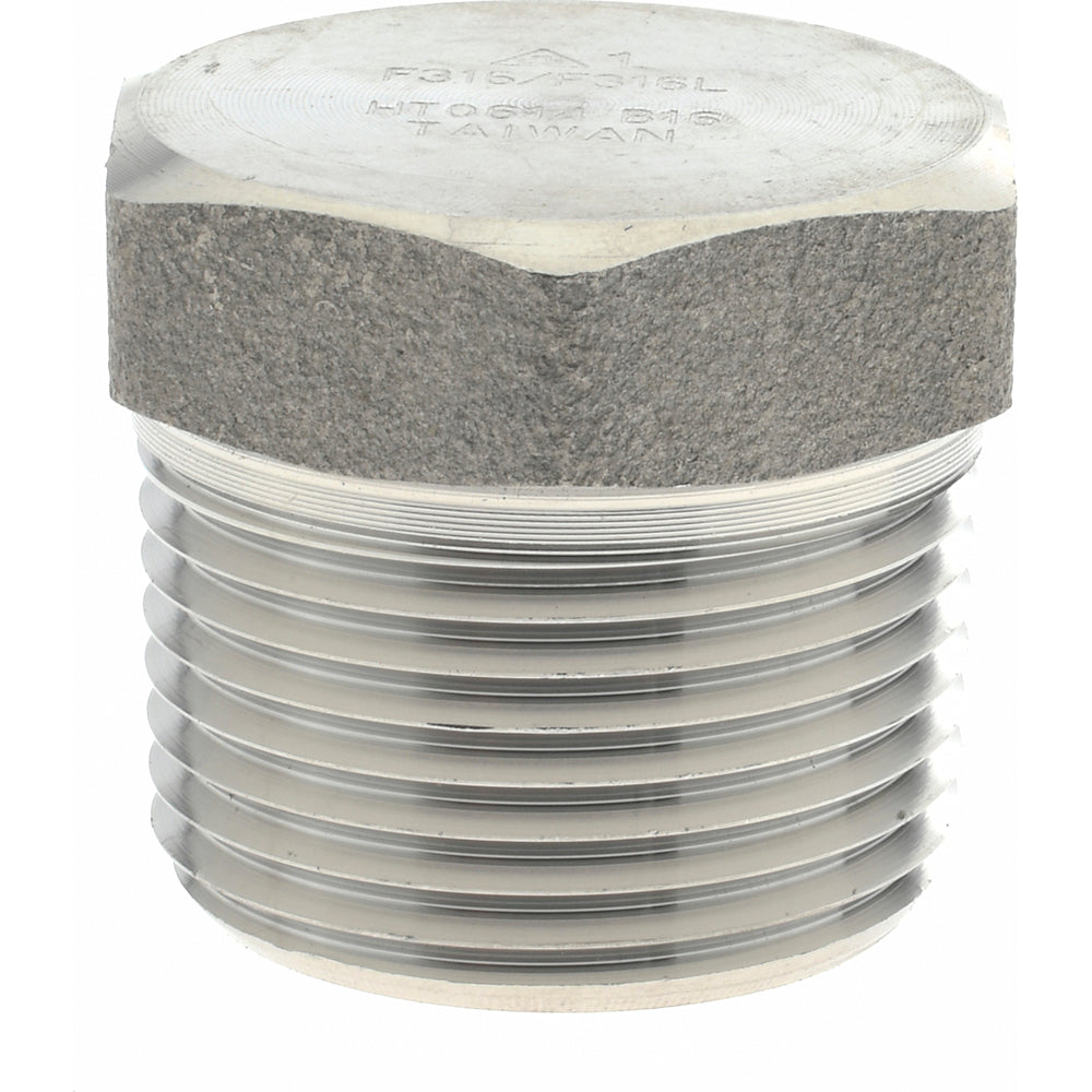 Merit Brass 3617HD-16 Pipe Hex Plug 1", 316 & 316L Stainless Steel