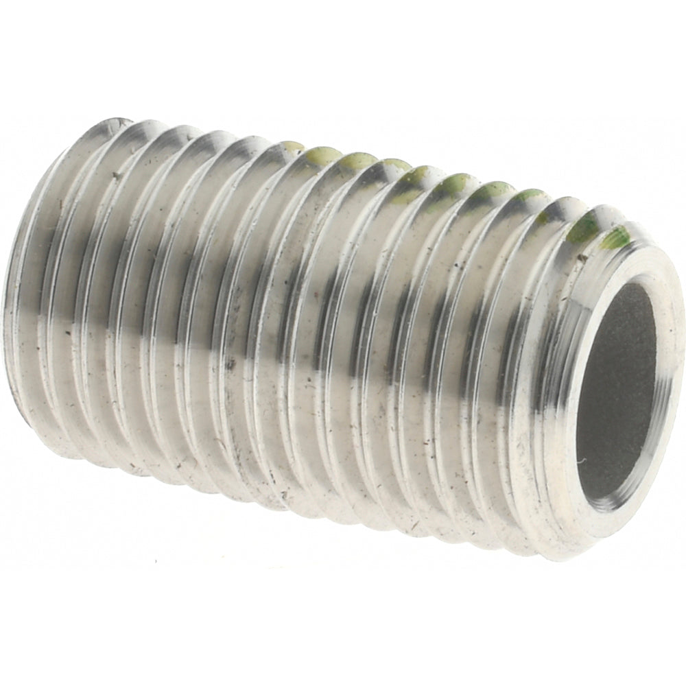 Merit Brass 6504-001 Stainless Steel Pipe Nipple 1/4" Pipe, Grade 316 & 316L