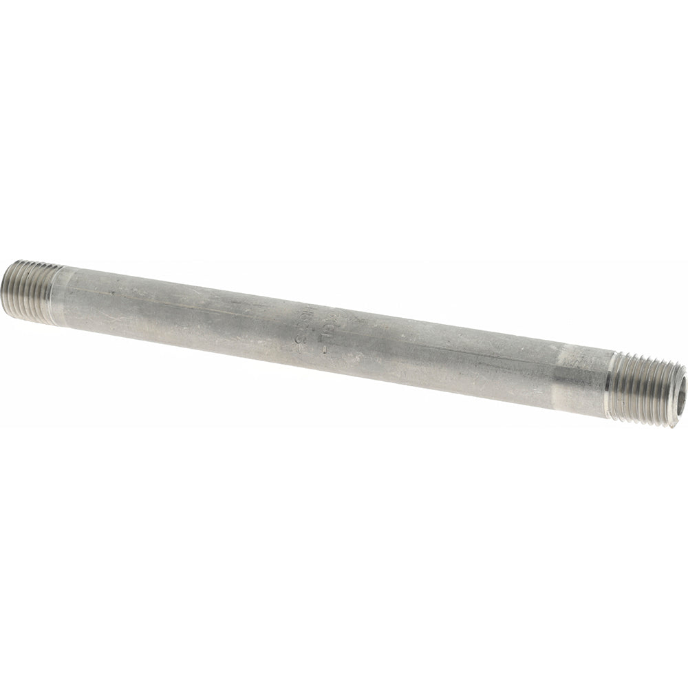 Merit Brass 6504-600 Stainless Steel Pipe Nipple 1/4" Pipe, Grade 316 & 316L