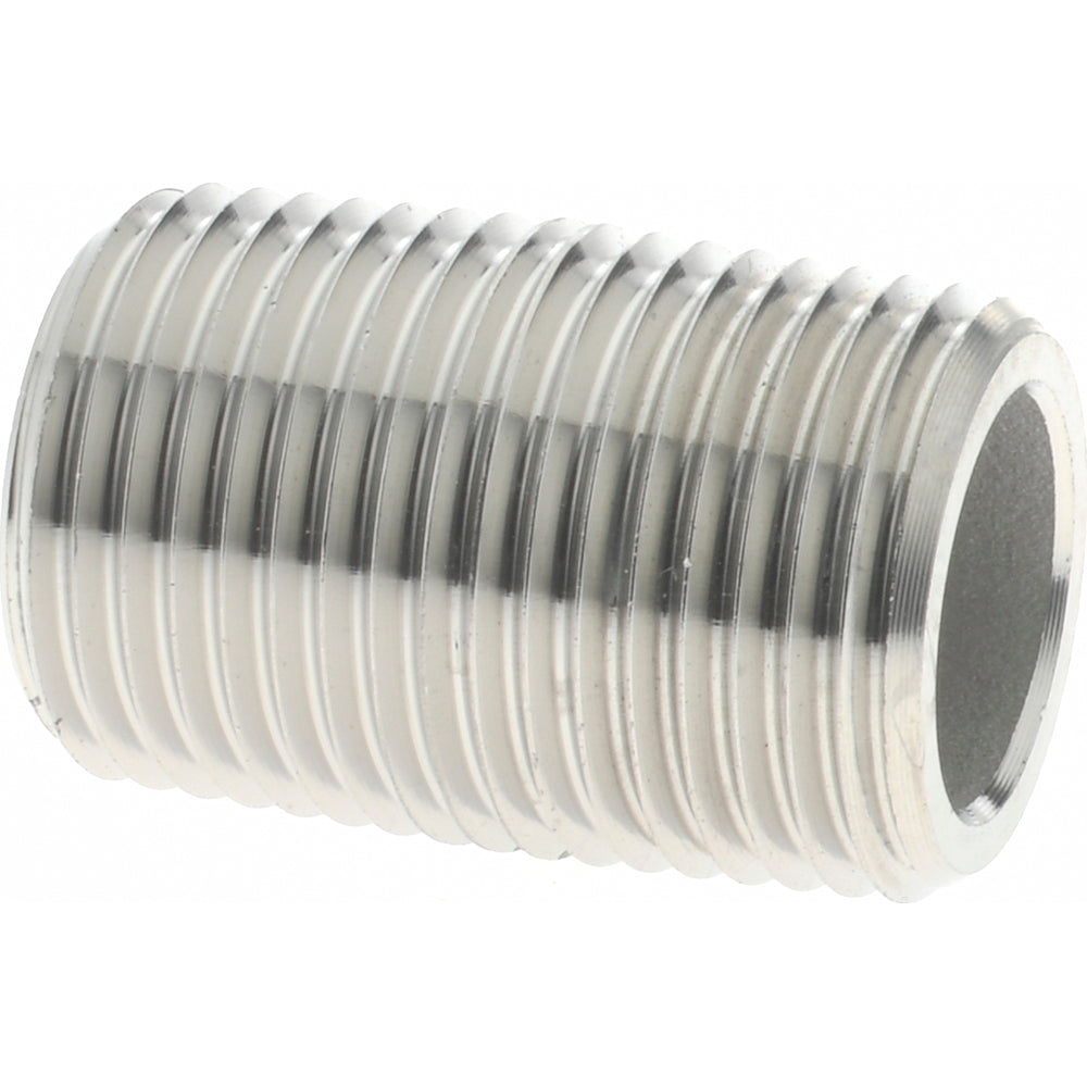 Merit Brass 6506-001 Stainless Steel Pipe Nipple 3/8" Pipe, Grade 316 & 316L
