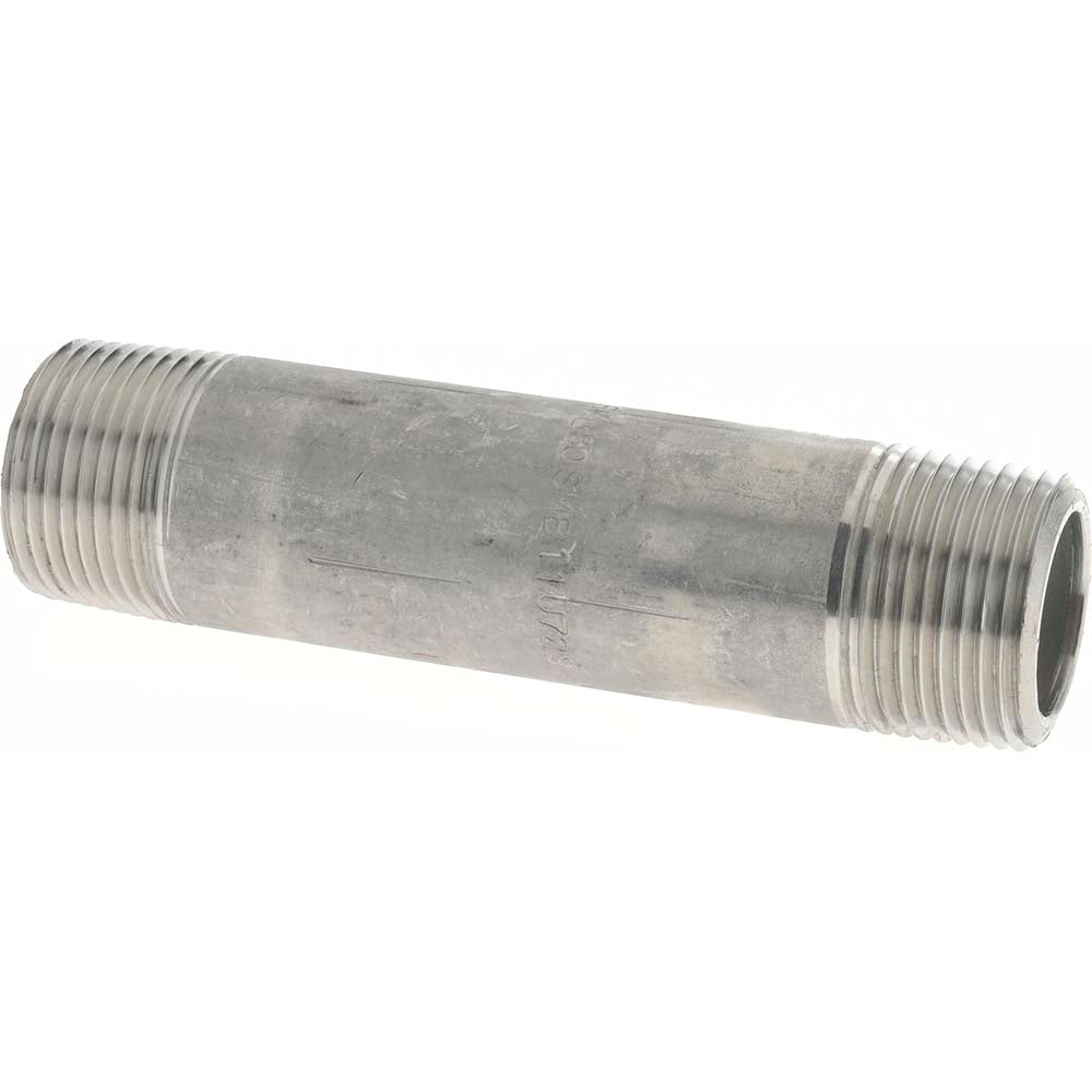 Merit Brass 6512-400 Stainless Steel Pipe Nipple 3/4" Pipe, Grade 316 & 316L